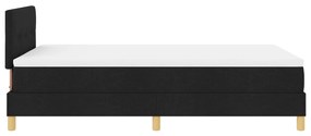 Boxspring Ágy Mattal és LED Fekete 120x200 cm Szövet
