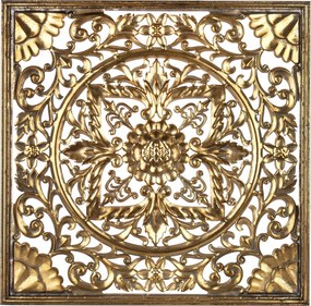 Arany Fém Fali Dekoráció Fali Panel Dekoráció Négyzet Fém 65 cm.