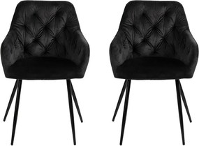 AVENBERG LOREN Étkezőszék szett - 2 db, fekete