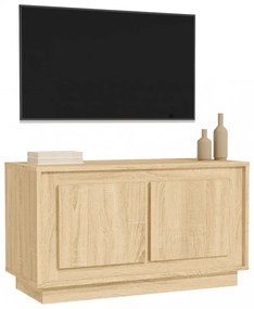 sonoma tölgy színű szerelt fa fali TV-szekrény 80x35x45 cm