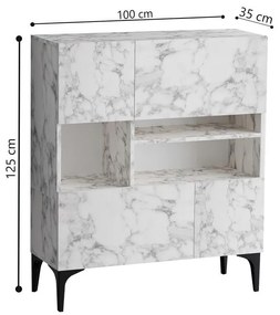 Konzolasztal Krista - Carrara Marble
