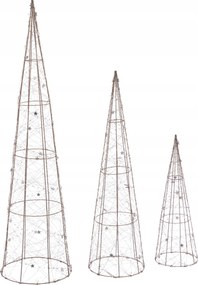 3 Db-os Elemes Led Karácsonyfa Szett Meleg Karácsonyi Dekoráció 80 CM