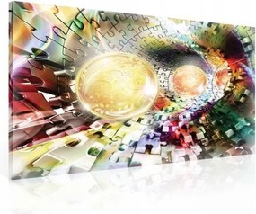 Vászonkép 100x75 Absztrakt szürrealizmus örvény energia fény dinamika színes