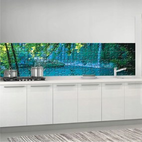 Flizelin fotótapéta Vízesés Erdei természet puzzle 250x60 +ragasztó
