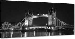 Vászonkép 180x90 Fekete-fehér Tower Bridge