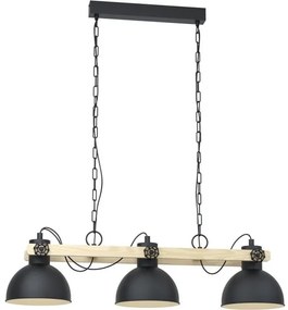 Eglo 43163 - Csillár láncon LUBENHAM 3xE27/28W/230V