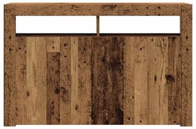 antik fa szerelt fa tálalószekrény LED-ekkel 115,5x30x75 cm