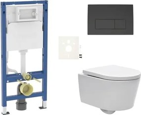 Fali WC szett Geberit könnyűszerkezetes falakba / falsík előtti + WC SAT Brevis SIKOGESBRED50BL2