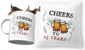 Születésnapi szett 15 15te 15. Párna Bögre Nyomtatott Fotóval