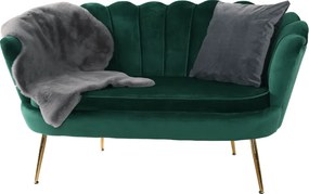 Pad Art-deco stílusban, smaragd Velvet anyag/gold króm-arany, NOBLIN
