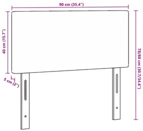 LED Fejtámla Egyszerű Design Sötétszürke 90 cm Corduroy Szövet