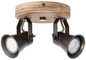 Brilliant - Irányítható spotlámpa SEED 2xGU10/5W/230V fekete/barna