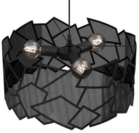 Csillár zsinóron CAMO 3xE27/15W/230V fekete