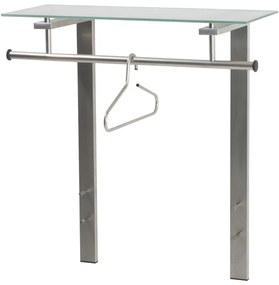 Ezüstszínű fém fali fogas polccal 80 cm Dutch – Spinder Design