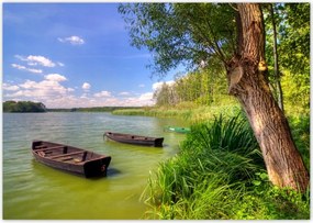 Fotótapéta flizelina 208x146 Csónak tó Tájkép