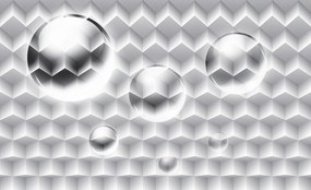 Flizelin fotótapéta Geometrikus gömbök és rombuszok 3D hatás 300x210 +ragasztó