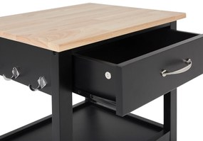 Praktikus Fekete Zsúrkocsi SIENA Beliani