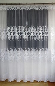 Mg Függöny 619/50 Fehér 390X250cm kész K szalaggal