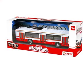 RAPPA Fém trolibusz - 16 cm - piros - Rappa