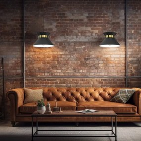 Csillár zsinóron NORGE 1xE27/15W/230V fekete/arany