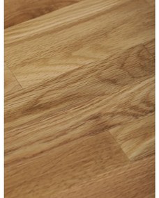 Étkezőasztal 160x90x75, tömör fehér tölgy, olajos felületkezelés, 8x8 cm-es lábak