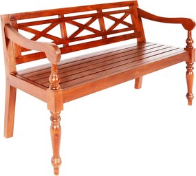 vidaXL sötétbarna tömör mahagóni Batavia pad 123 cm