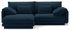 Sötétkék sarokkanapé (bal oldali) Torino – Micadoni Home