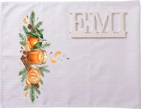 EMI Winter Mandarin damaszt terítő 35x180 cm