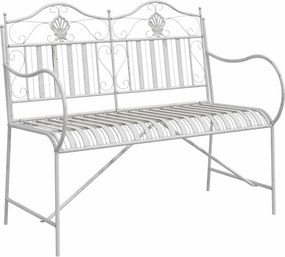 vidaXL Kerti pad Antik fehér 103,5 x 59 x 89 cm Acél