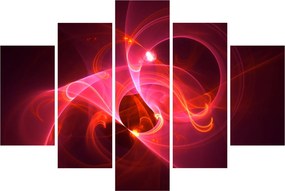 Modern rózsaszín absztrakció képe (150x105 cm)