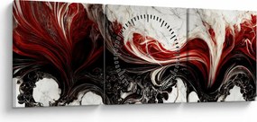 Kép - Modern absztrakció (órával) (90x30 cm)