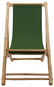 Zöld bambusz és vászon nyugágy