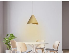 Tömörfa csillár zsinóron, 1xE27/60W/230V, Ø 33 cm, tömör tölgy/kaucsukfa