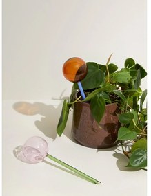 Zöld-rózsaszín üveg öntözőgömb Flora - Hübsch