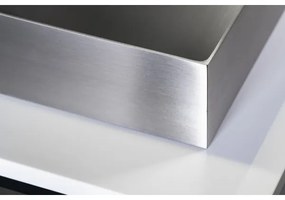 Sapho - AURUM 55x42 cm pultba szerelhető mosdó, szálcsiszolt nemesacél