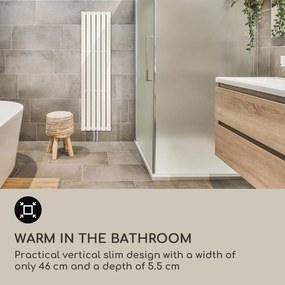 Blumfeldt Ontario, radiátor, 180 x 45, 485 W, falra szerelhető