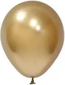 Léggömb, 30cm, Balonevi, króm arany (PTBBK1205022)