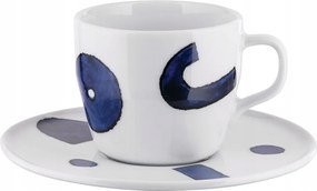 Alessi Itsumo Yunoki Kávéscsésze Aljjal 150 ml Fehér Díszített