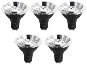 5 darabos GU10 szabályozható LED izzó készlet 70mm 6.5W 600 lm 4000K
