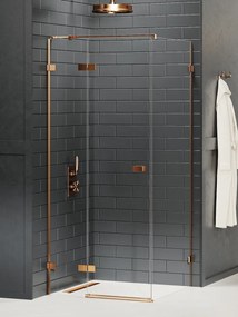 New Trendy Avexa Copper Brushed zuhanykabin 100x70 cm négyszögletes réz csiszolt/átlátszó üveg EXK-3557