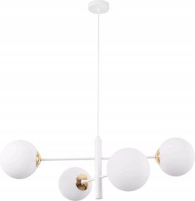Mennyezeti Lámpa Csillár Fehér-arany Lógó Konyhába Nappaliba Loft Gömbök