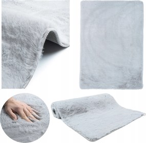 Rabbit Szőnyeg Puha Plüss Nyúlszőr Magas Sűrű 80x150CM Szürke