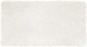 vidaXL Műgyapjú Szőnyeg Tafalla Fehér 80 x 150 cm Poliészter