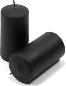 Gyertya készlet 10 cm Ø 5 cm 16 db fekete