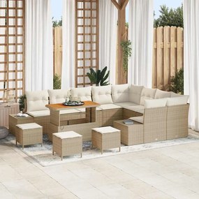 Kerti Kanapé Szett 12 pcs Beige és krém 110 x 55 x 71 cm
