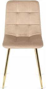 Krémszínű Bársony Étkezőszék YORK Belföldi Raktárról