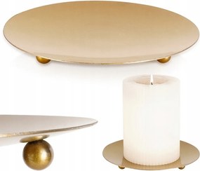 Gyertyatartó állvány Gyertyatartó alátét Fém Arany gyertyatartó állvány