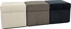 Leo4dog Nyitható puff tárolórekesszel kordbársony S 35x35x34