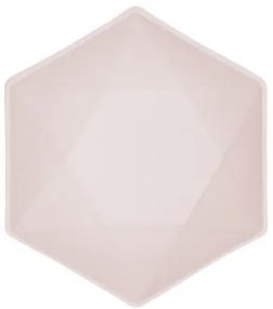 Rózsaszín Vert Decor hatszögletű mélytányér 6 db-os 15,8 cm