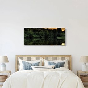 A tó képe az erdő mellett (120x50 cm)